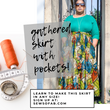 Sewing Kit: Gathered Waist Skirt With Pockets